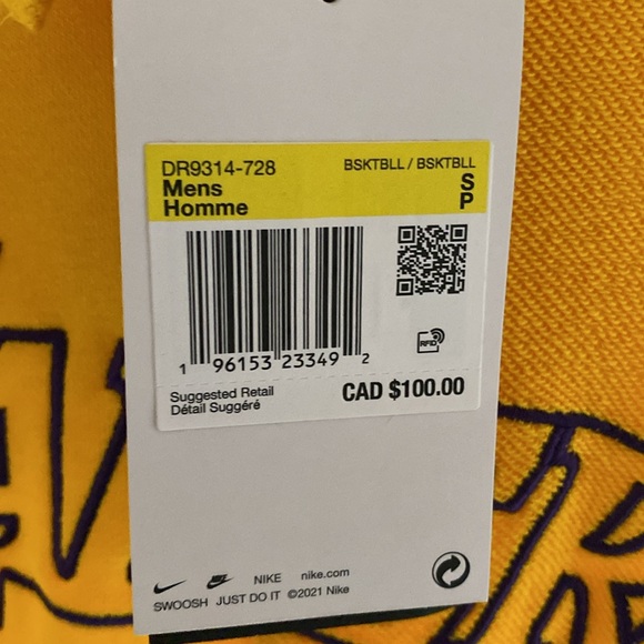 Nike - Basketball Hoodie - BNWT - Lakers NBA - Picture 6 of 6